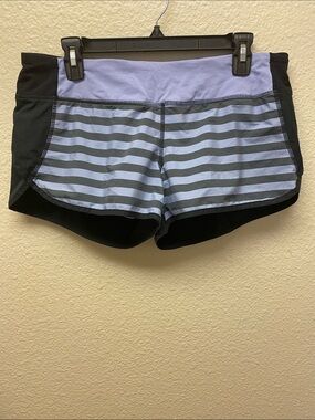 Lululemon Striped Athletic Shorts - Lavender/Black